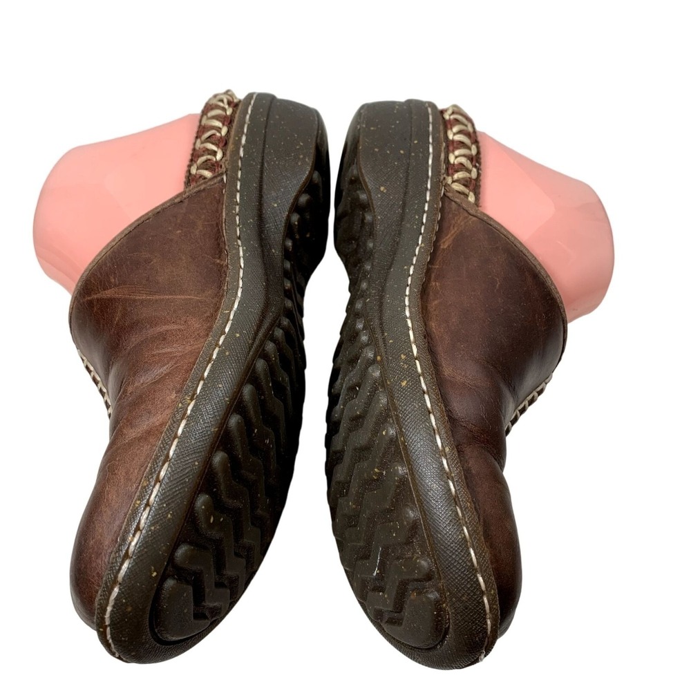 UGG Kohala Clogs Womens Size 7 Brown Leather Shearling Lined Slip On Mules - Picture 6 of 16